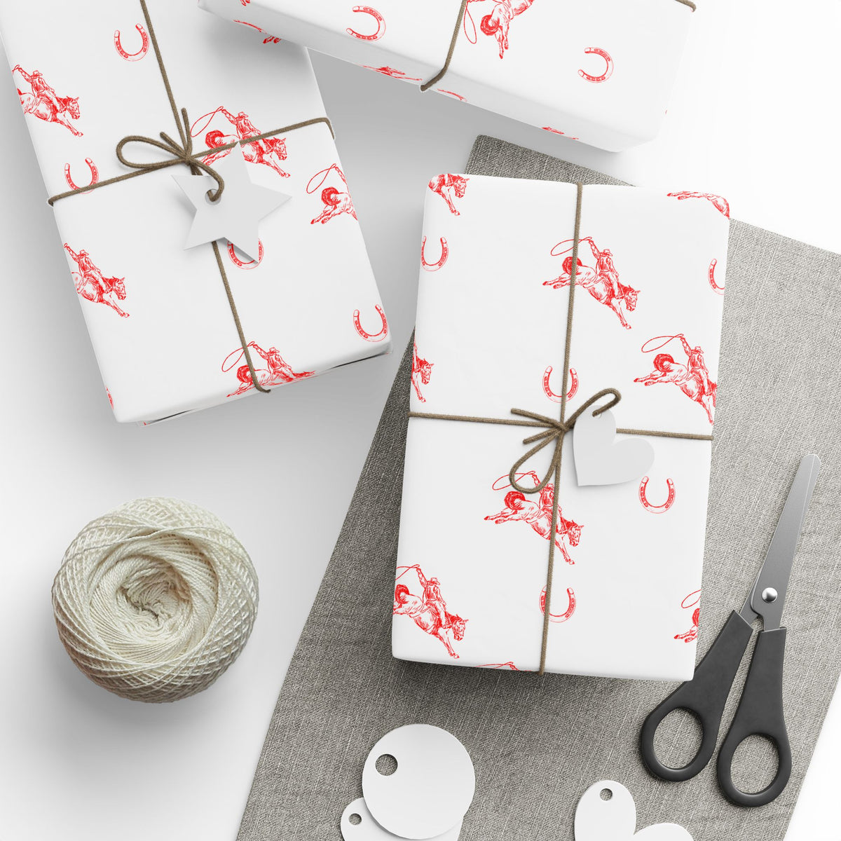 Red Horse Sketch Wrapping Paper