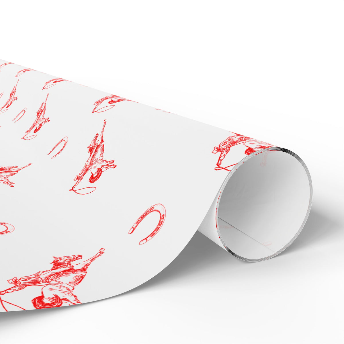 Red Horse Sketch Wrapping Paper